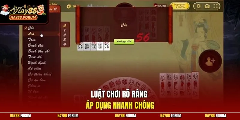 Luật chơi rõ ràng áp dụng nhanh chóng